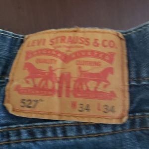 Mens 34 x 34 Levi 527 slim boot cut